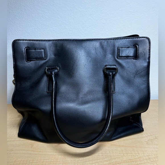 MICHAEL KORS Black Leather Large Hamilton Studded Tote with Shoulder Strap - Picture 4 of 9